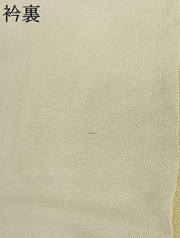平和屋着物●上質な色無地　雪輪地紋　淡黄色　正絹　逸品　AABF0572fy