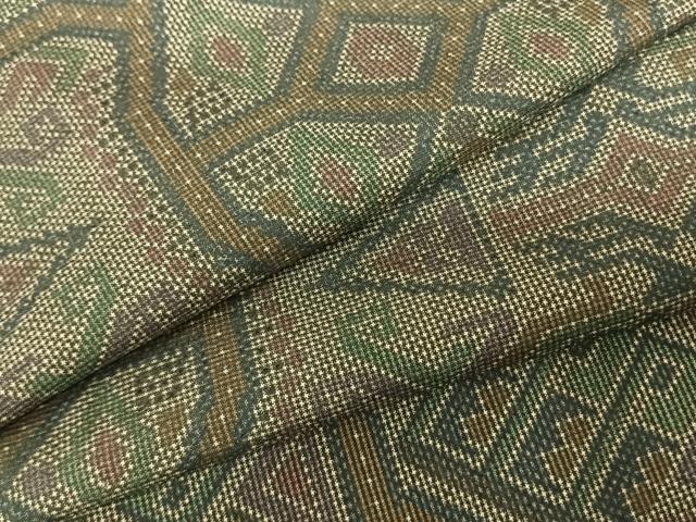 平和屋着物●本場大島紬 一元絣 幾何学文様 正絹 逸品 未使用 AABF0577fy
