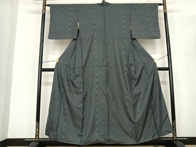 平和屋着物●本場大島紬 割り込み絣 正絹 逸品 AABF0578fy
