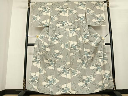 平和屋着物●本場大島紬 一元7マルキ 枝花文 正絹 逸品 AABF0580fy