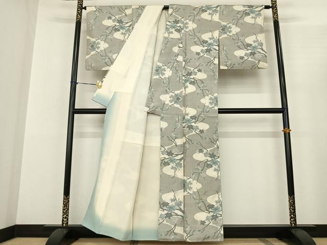 平和屋着物●本場大島紬 一元7マルキ 枝花文 正絹 逸品 AABF0580fy