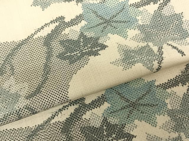 平和屋着物●本場大島紬 一元7マルキ 枝花文 正絹 逸品 AABF0580fy