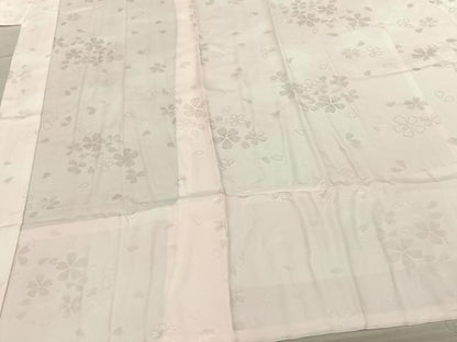 平和屋着物●振袖用長襦袢　無双仕立て　舞桜地紋　暈し染め　鈴乃屋扱い　半衿刺繍　正絹　逸品　未使用　AABF0589fy