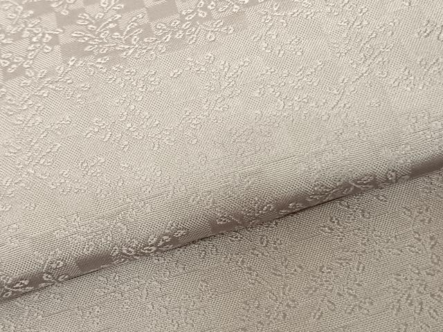 平和屋着物●お召 色無地 市松萩地紋 灰青色 ますいわ屋扱い 正絹 逸品 AABF0590fy