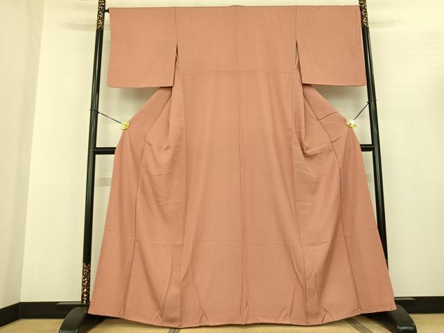 平和屋着物●江戸小紋 万筋 赤色×白色 正絹 逸品 AABF0601fy