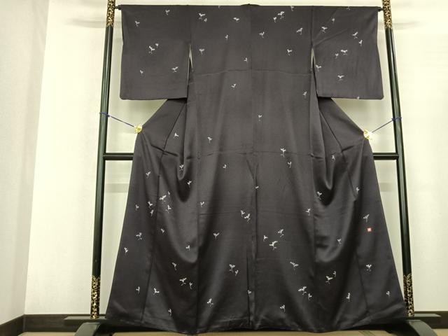 平和屋着物●狩野嘉一郎　訪問着　ろうけつ染め　手描き　舞花文　正絹　逸品　AABF0604fy