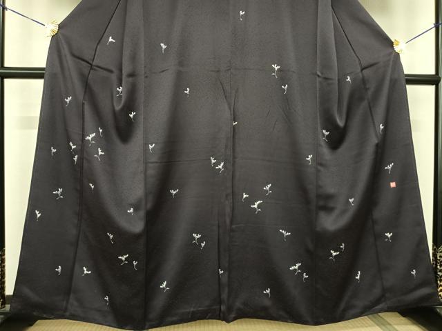 平和屋着物●狩野嘉一郎　訪問着　ろうけつ染め　手描き　舞花文　正絹　逸品　AABF0604fy