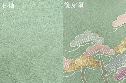平和屋着物●訪問着 友禅 松 暈し染め 金彩 正絹 逸品 AABF0605fy