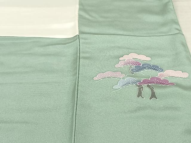 平和屋着物●訪問着 友禅 松 暈し染め 金彩 正絹 逸品 AABF0605fy