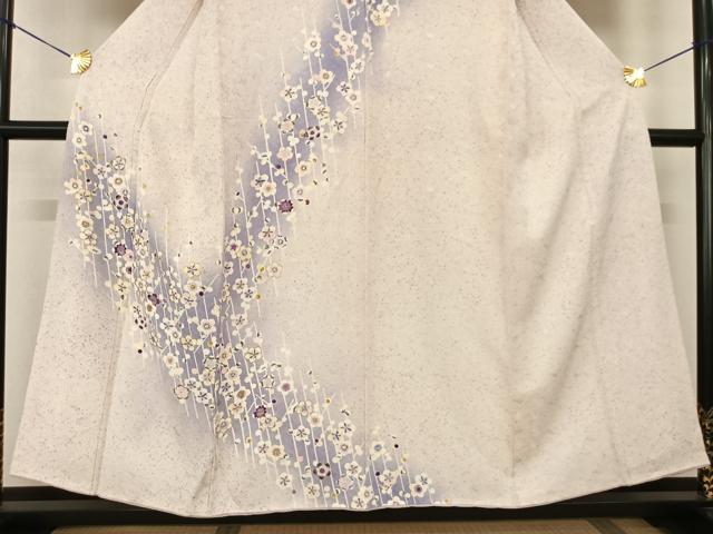 平和屋着物●訪問着 友禅 枝梅文 暈し染め 金彩 正絹 逸品 AABF0606fy