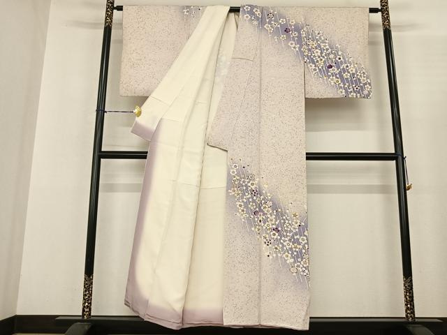 平和屋着物●訪問着 友禅 枝梅文 暈し染め 金彩 正絹 逸品 AABF0606fy