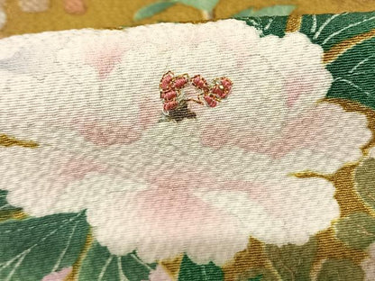 平和屋着物●訪問着 駒刺繍 束ね熨斗花文 暈し染め 金彩 ロング丈 正絹 逸品 AABF0614fy