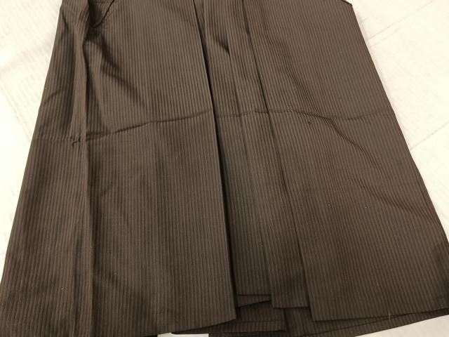 平和屋着物●男性 馬乗り袴 縞 正絹 逸品 AABF0617fy