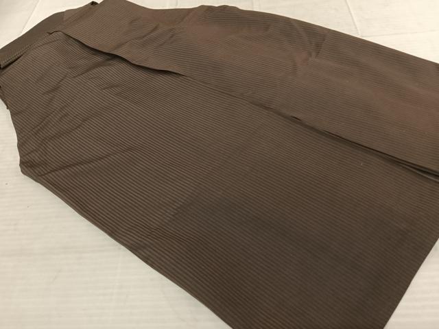 平和屋着物●男性 馬乗り袴 縞 正絹 逸品 AABF0617fy