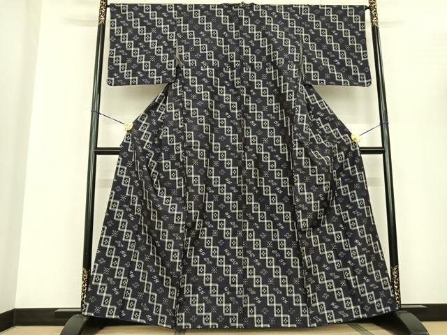 平和屋着物●本場琉球絣 紬 正絹 逸品 AABF0622fy