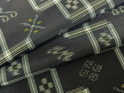 平和屋着物●本場琉球絣 紬 正絹 逸品 AABF0622fy