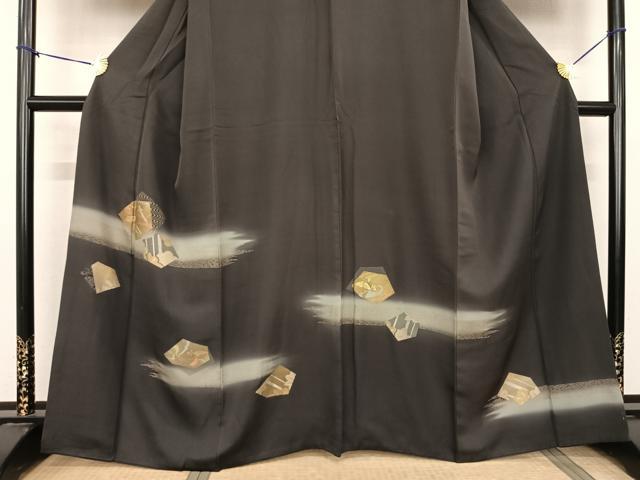 平和屋着物●訪問着 竹屋町刺繍 色紙重ね花文 暈し染め 金糸 金銀彩 正絹 逸品 AABF0625fy