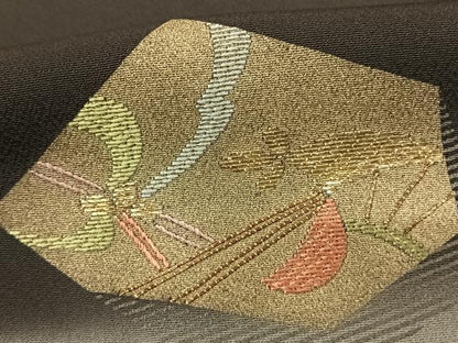 平和屋着物●訪問着 竹屋町刺繍 色紙重ね花文 暈し染め 金糸 金銀彩 正絹 逸品 AABF0625fy