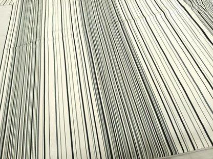 平和屋着物●上質な小紋 縞 ロング丈 正絹 逸品 AABF0626fy
