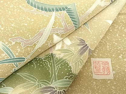 平和屋着物●倉染匠 猟彩友禅作家 倉翔篁 訪問着 風景文 暈し染め 正絹 逸品 AABF0627fy