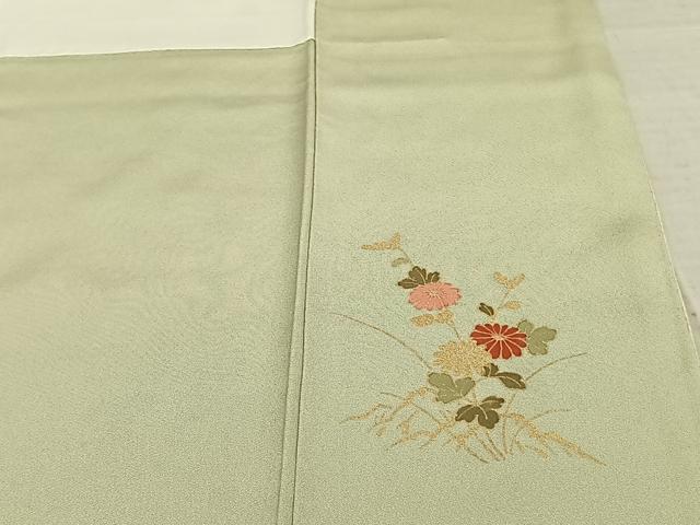 平和屋着物●訪問着 雪輪花文 暈し染め 金彩 正絹 逸品 AABF0628fy