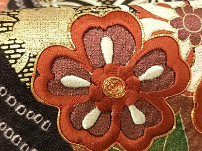 平和屋着物●豪華振袖 駒刺繍 絞り 熨斗花文 金彩 正絹 逸品 AABF0630fy