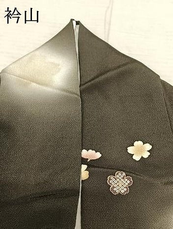 平和屋着物●上質な小紋 舞花文 蛍暈し 金彩 鬼しぼ縮緬 藍媚茶色地 正絹 逸品 AABF0631fy