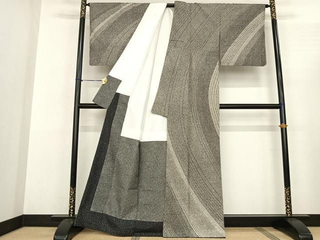 平和屋着物●二代目 川村久太郎 訪問着 流線文 正絹 逸品 AABF0632fy