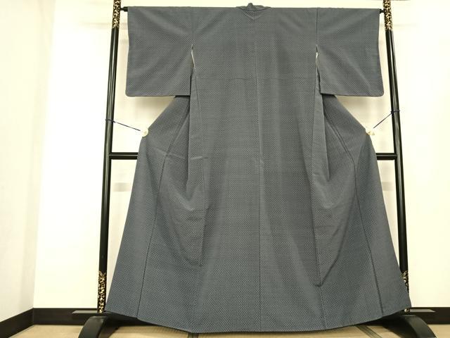 平和屋着物●本塩沢 蚊絣 正絹 逸品 未使用 AABF0633fy