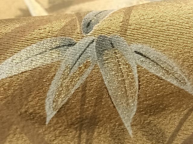 平和屋着物●訪問着 手描き 笹葉文 暈し染め 金彩 正絹 逸品 未使用 AABF0635fy