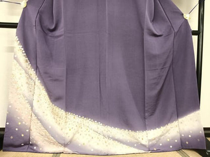 平和屋着物●訪問着 刺繍 舞花文 暈し染め 金糸 やまと誂製 正絹 逸品 AABF0636fy