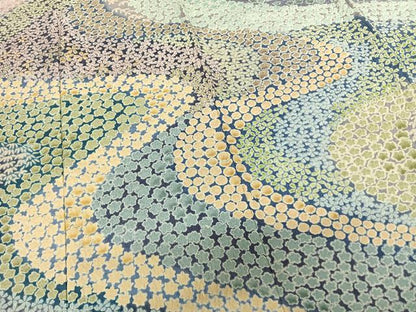 平和屋着物●訪問着 中国三大刺繍 相良刺繍 舞花文 暈し染め 銀通し地 正絹 逸品 AABF0640fy