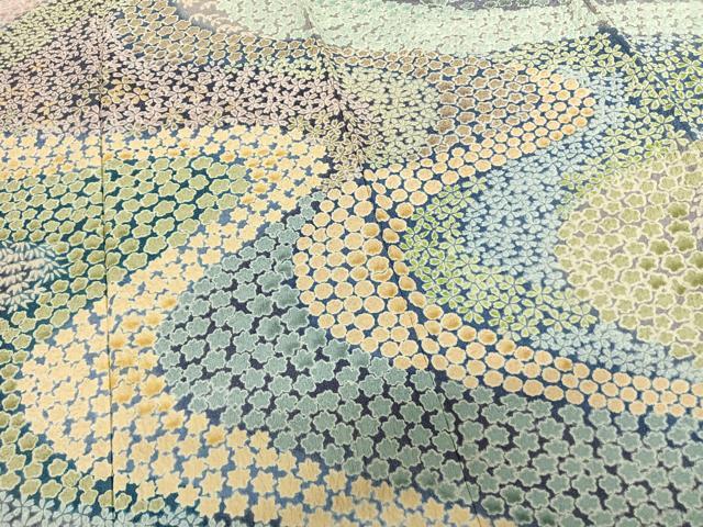 平和屋着物●訪問着 中国三大刺繍 相良刺繍 舞花文 暈し染め 銀通し地 正絹 逸品 AABF0640fy