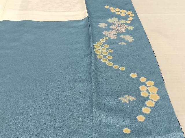 平和屋着物●訪問着 中国三大刺繍 相良刺繍 舞花文 暈し染め 銀通し地 正絹 逸品 AABF0640fy
