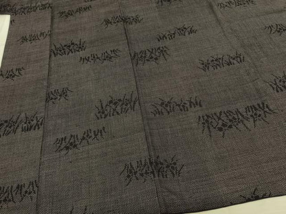 平和屋着物●結城紬 奥順 はたおり娘 草花文 証紙付き 正絹 逸品 AABF0645fy