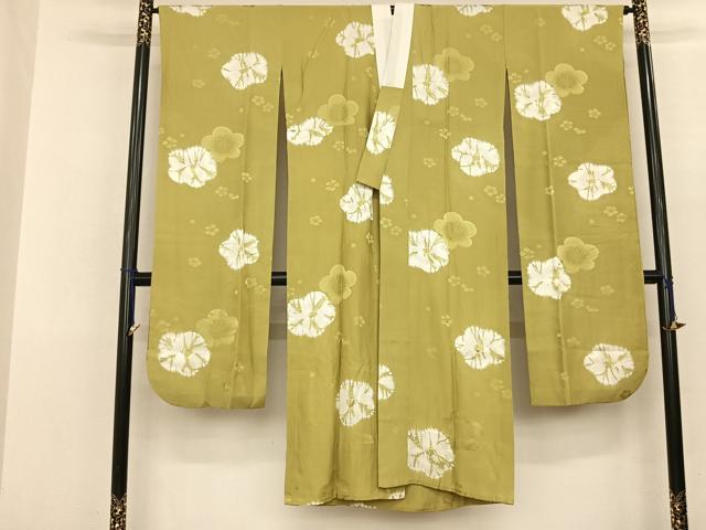 平和屋着物●振袖用長襦袢　無双仕立て　絞り　舞花文　やまと誂製　正絹　逸品　AABF0650fy