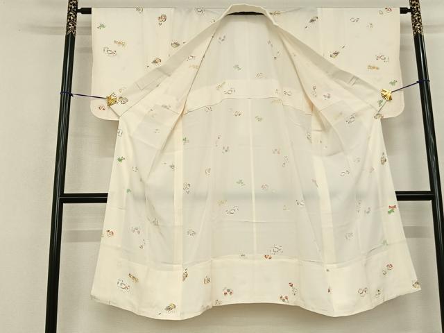 平和屋着物●長襦袢 無双仕立て 十二支 張子 金彩 正絹 逸品 AABF0651fy