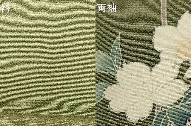 平和屋着物●訪問着 友禅 枝花文 正絹 逸品 AABF0656fy