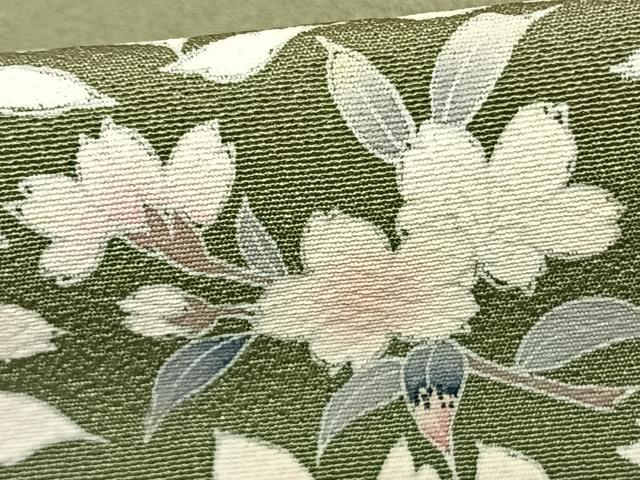 平和屋着物●訪問着 友禅 枝花文 正絹 逸品 AABF0656fy