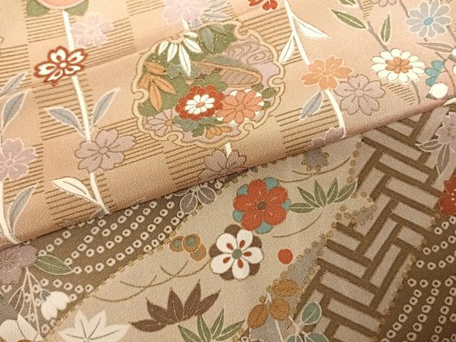 平和屋着物●訪問着 雪輪花文 暈し染め 金彩 正絹 逸品 未使用 AABF0657fy