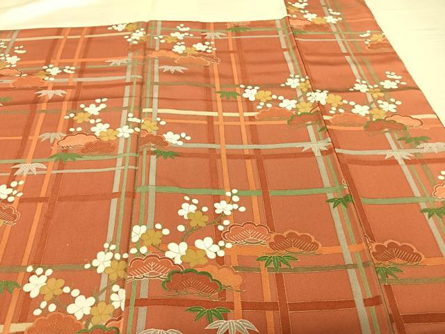 平和屋着物●訪問着 雪輪花文 暈し染め 金彩 正絹 逸品 未使用 AABF0657fy