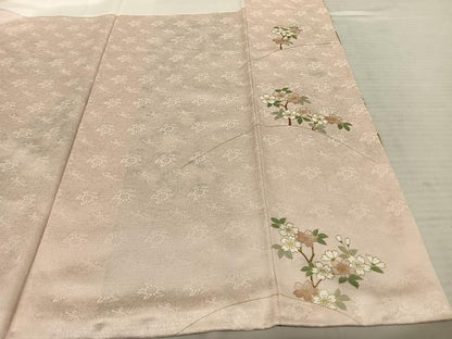平和屋着物●訪問着 駒刺繍 枝花文 暈し染め 金彩 正絹 逸品 AABF0662fy
