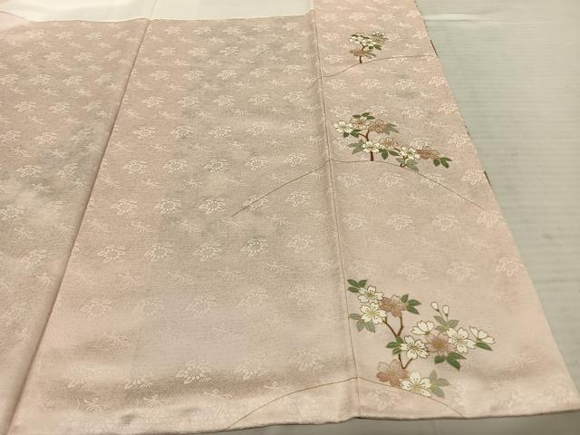 平和屋着物●訪問着 駒刺繍 枝花文 暈し染め 金彩 正絹 逸品 AABF0662fy
