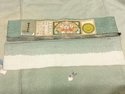 平和屋着物●本場縞大島紬 訪問着 作家物 蕪 暈し染め 宮之原織物謹製 証紙付き 正絹 逸品 AABF0663fy
