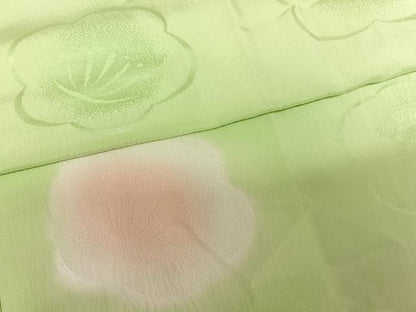 平和屋着物●長襦袢 無双仕立て 舞葉文 暈し染め 正絹 逸品 AABF0665fy