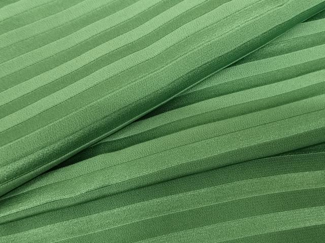 平和屋着物●振袖用長襦袢 無双仕立て 縞 若竹色 半衿刺繍 正絹 逸品 AABF0668fy