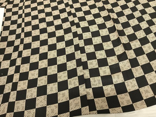 平和屋着物●長襦袢 無双仕立て 市松文様 正絹 逸品 AABF0669fy