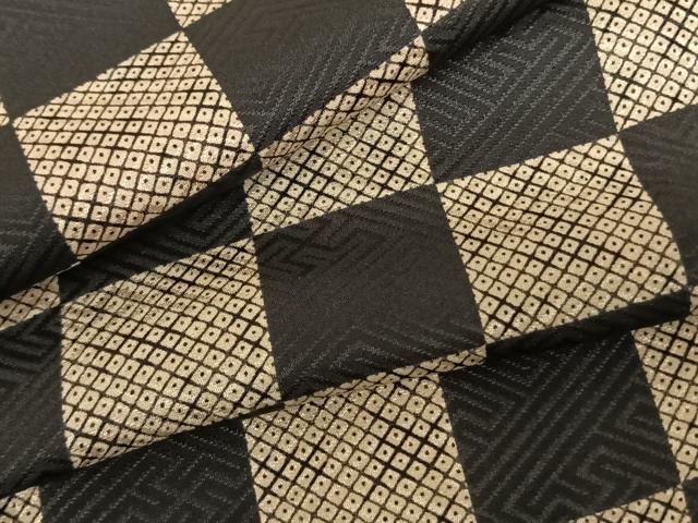 平和屋着物●長襦袢 無双仕立て 市松文様 正絹 逸品 AABF0669fy