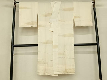 平和屋着物●長襦袢 無双仕立て 横縞 金糸 伊勢丹扱い 正絹 逸品 AABF0670fy