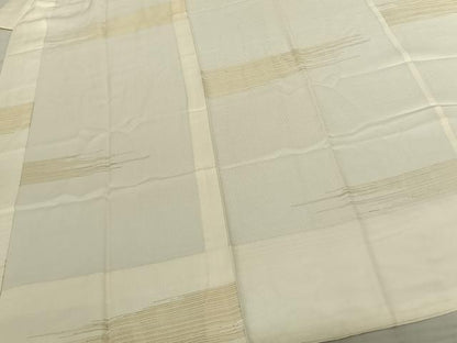 平和屋着物●長襦袢 無双仕立て 横縞 金糸 伊勢丹扱い 正絹 逸品 AABF0670fy
